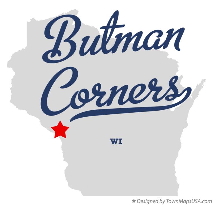 Map of Butman Corners Wisconsin WI
