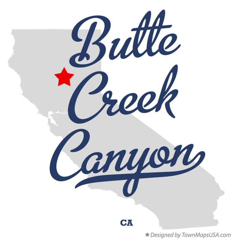 Map of Butte Creek Canyon California CA