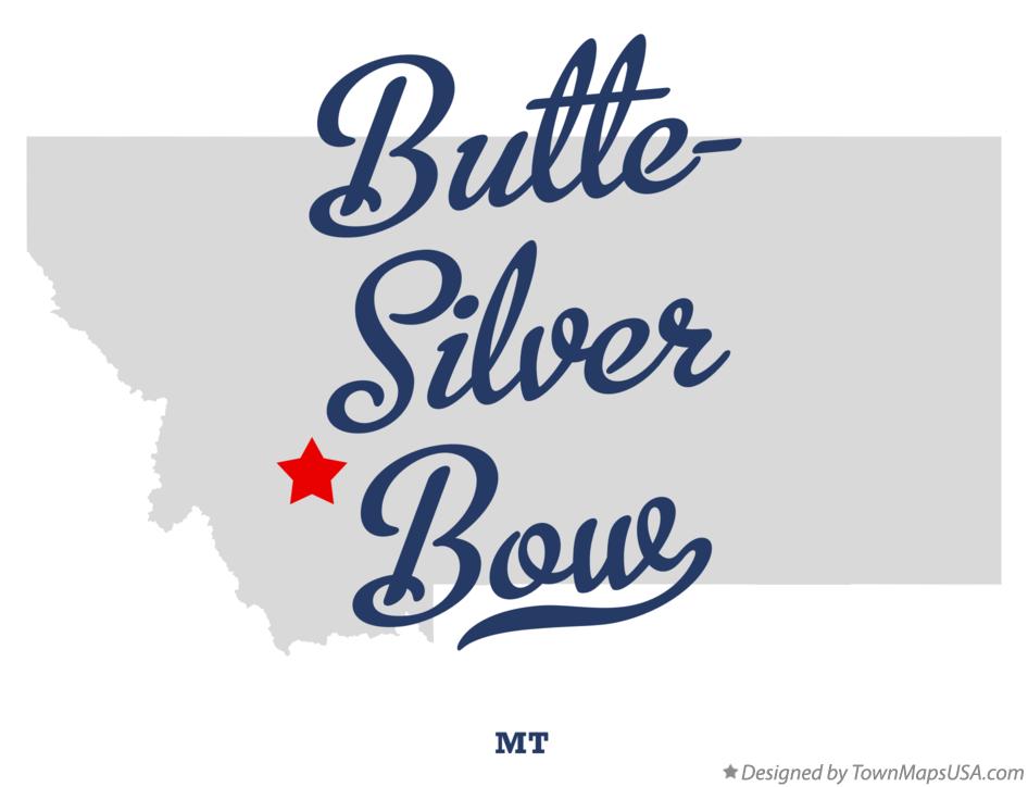 Map of Butte-Silver Bow Montana MT