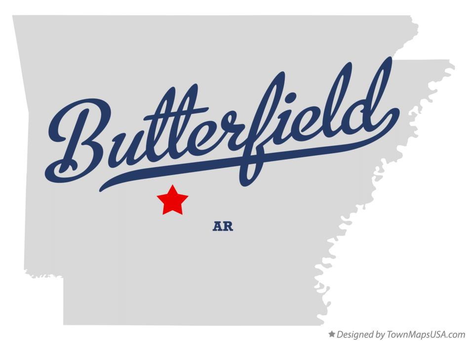 Map of Butterfield Arkansas AR