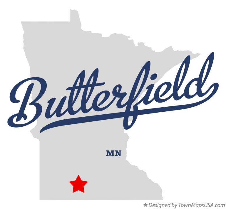 Map of Butterfield Minnesota MN
