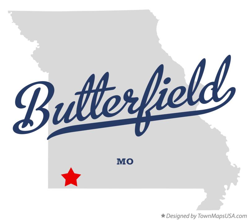 Map of Butterfield Missouri MO