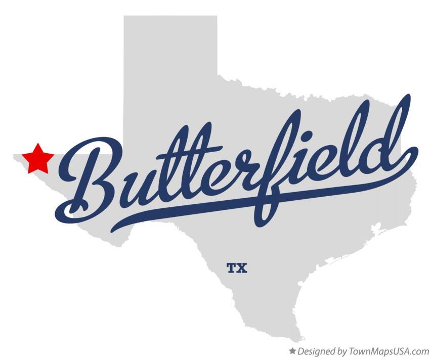 Map of Butterfield Texas TX