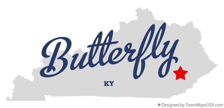 Map of Butterfly Kentucky KY