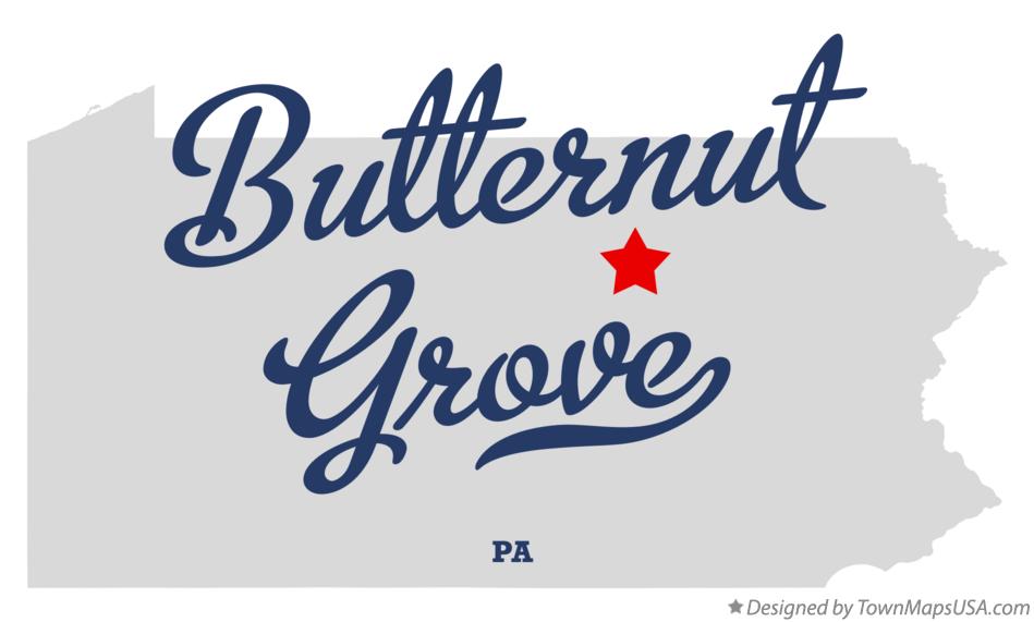 Map of Butternut Grove Pennsylvania PA