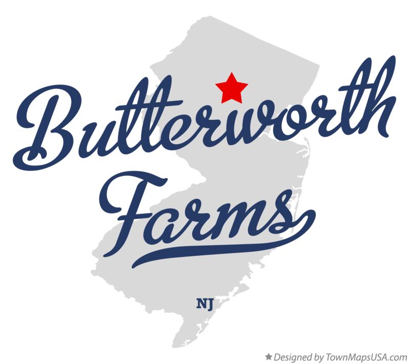 Map of Butterworth Farms New Jersey NJ