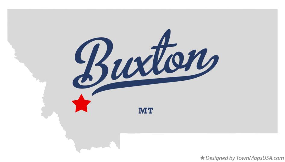 Map of Buxton Montana MT