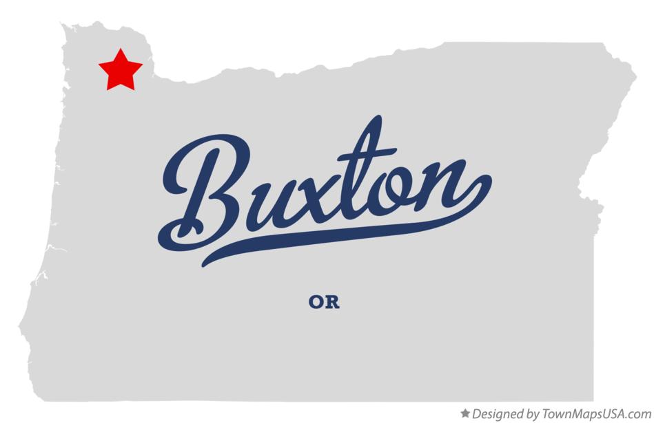 Map of Buxton Oregon OR