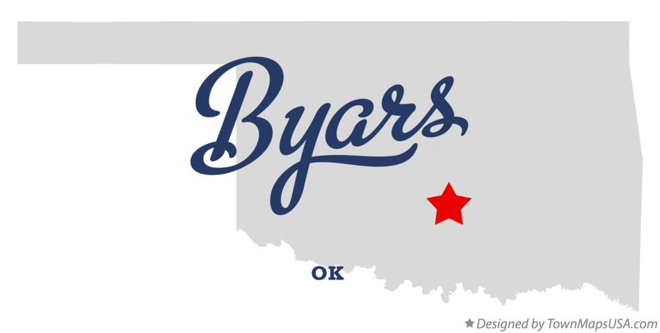 Map of Byars Oklahoma OK