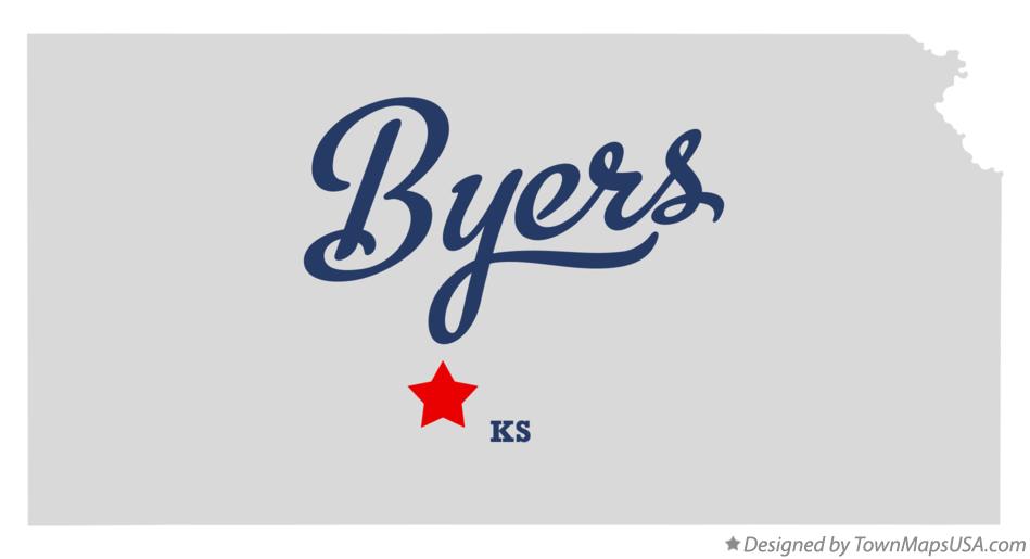 Map of Byers Kansas KS