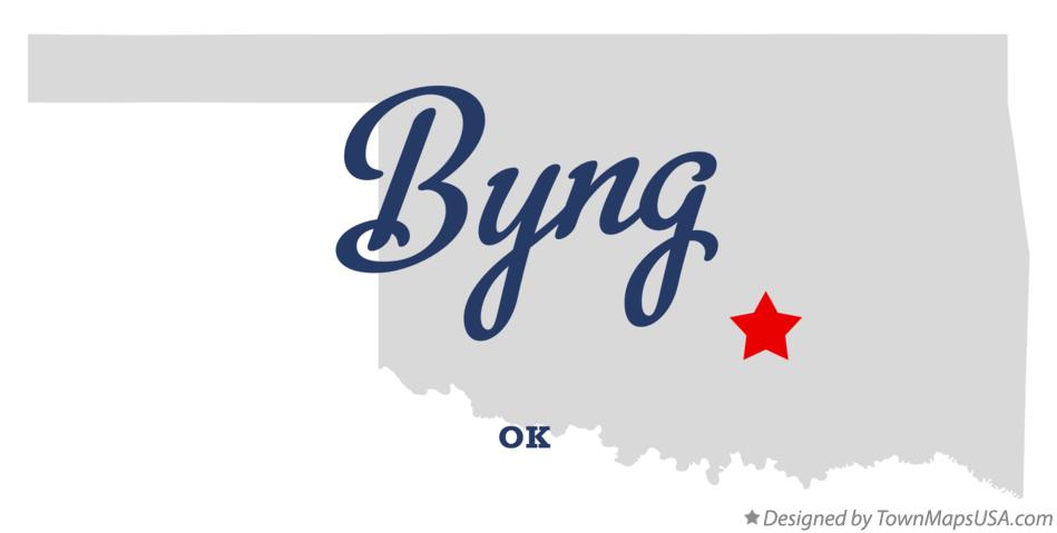 Map of Byng Oklahoma OK