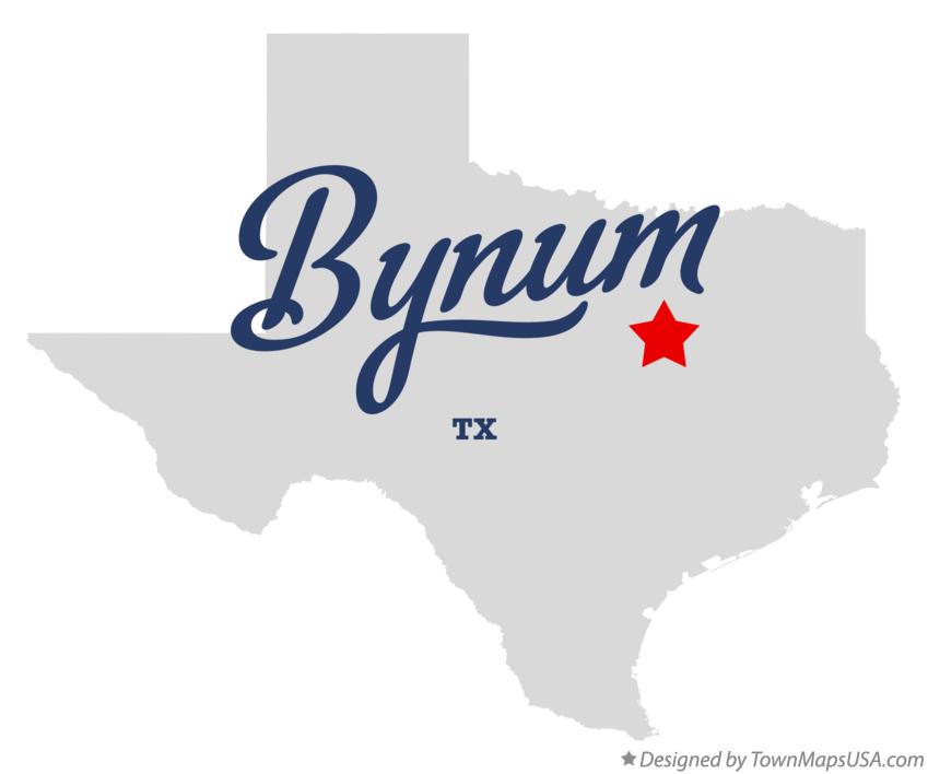 Map of Bynum Texas TX