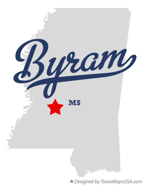 Map of Byram Mississippi MS