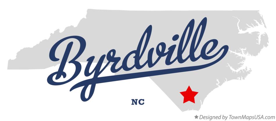 Map of Byrdville North Carolina NC