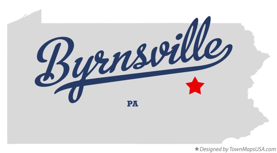 Map of Byrnsville Pennsylvania PA