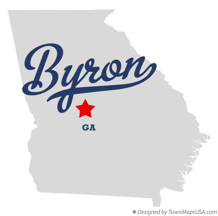 Map of Byron Georgia GA