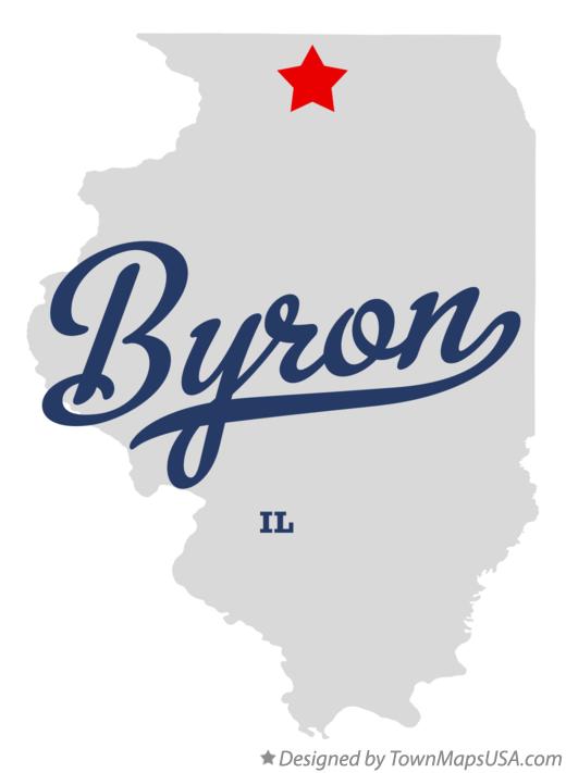 Map of Byron Illinois IL