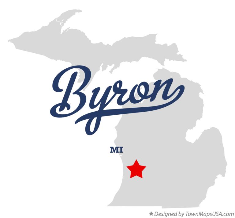 Map of Byron Michigan MI