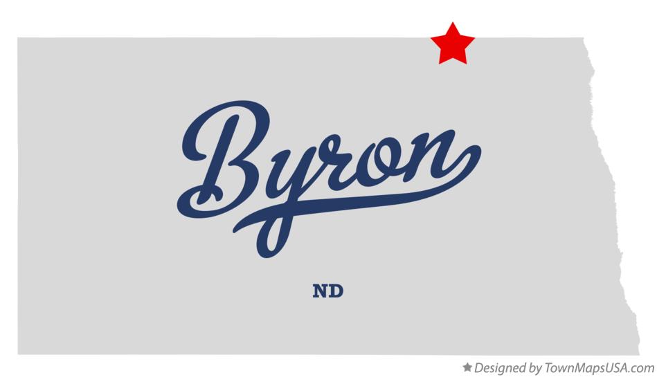 Map of Byron North Dakota ND
