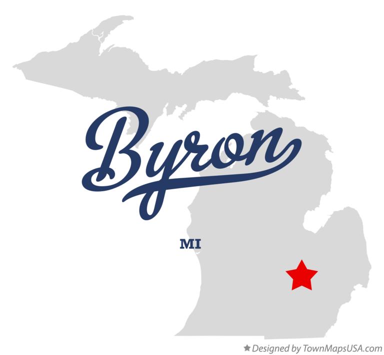 Map of Byron Michigan MI