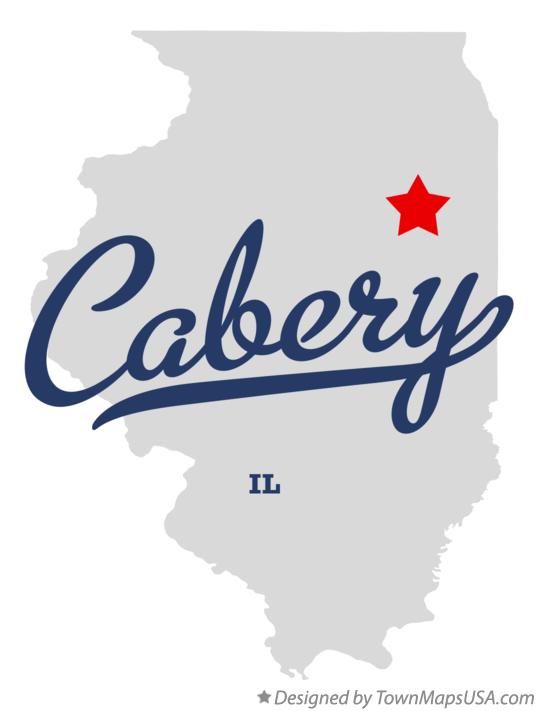 Map of Cabery Illinois IL