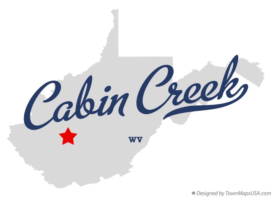 Map of Cabin Creek West Virginia WV