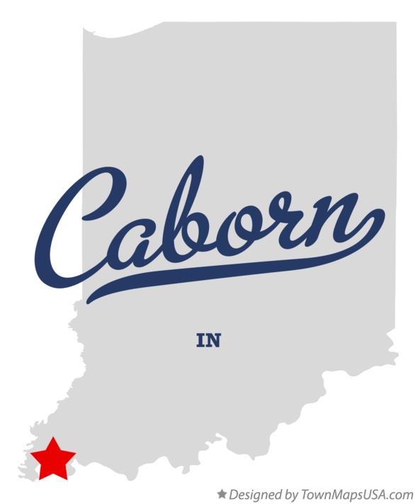 Map of Caborn Indiana IN