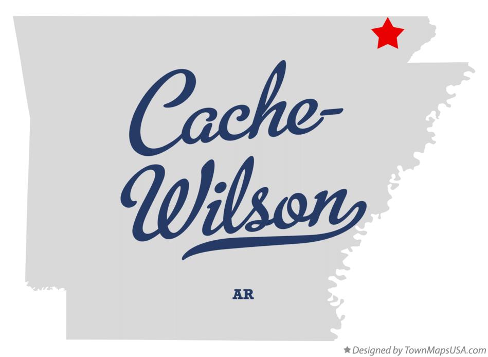 Map of Cache-Wilson Arkansas AR