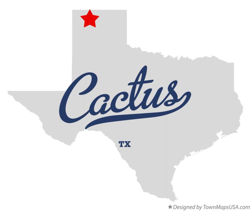 Map of Cactus Texas TX