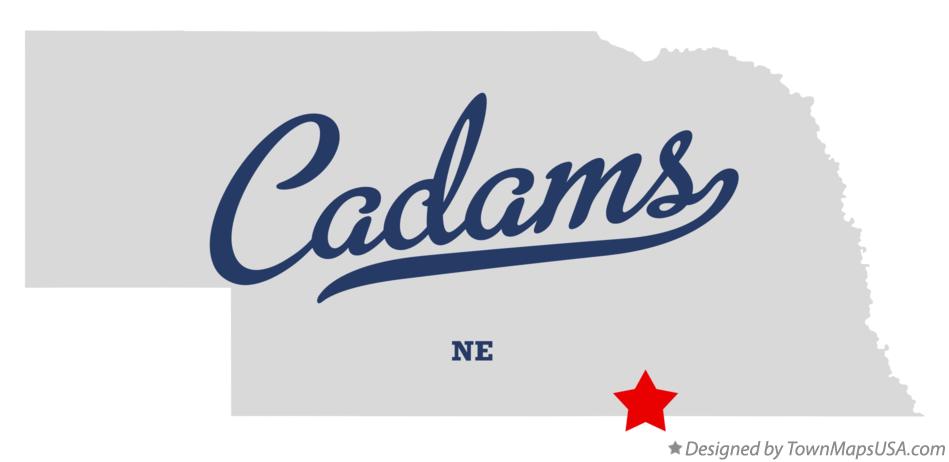 Map of Cadams Nebraska NE
