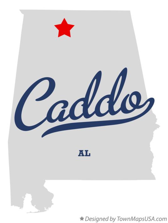 Map of Caddo Alabama AL