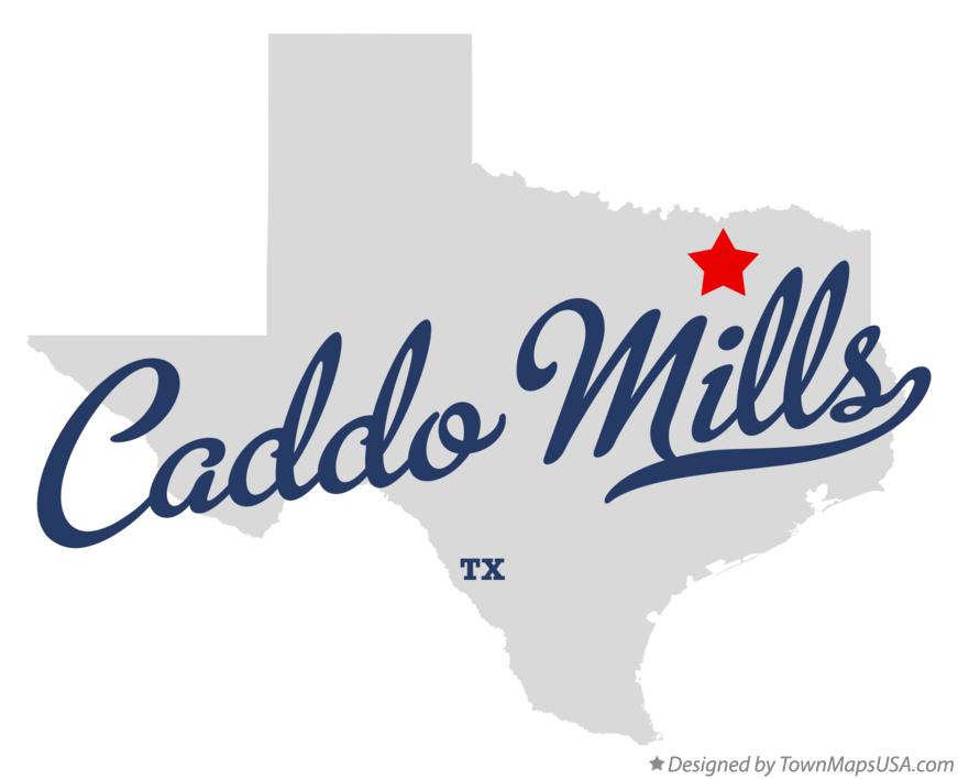 Map of Caddo Mills Texas TX