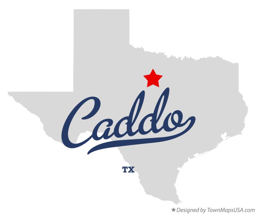 Map of Caddo Texas TX