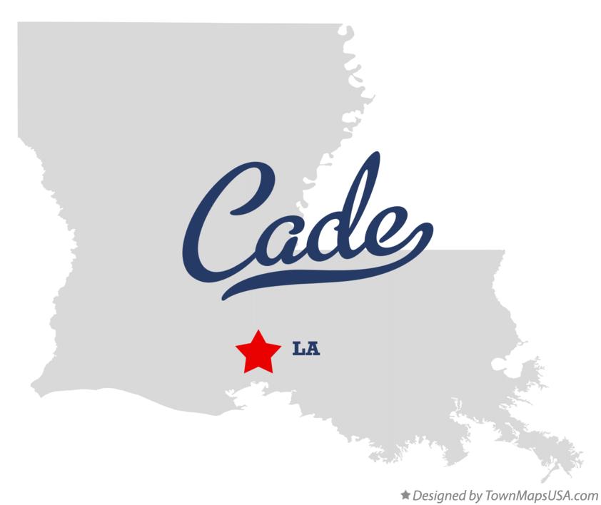 Map of Cade Louisiana LA