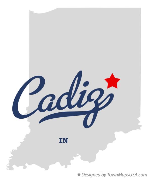 Map of Cadiz Indiana IN
