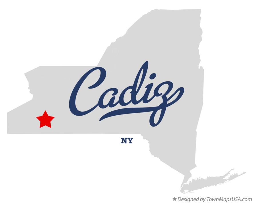 Map of Cadiz New York NY