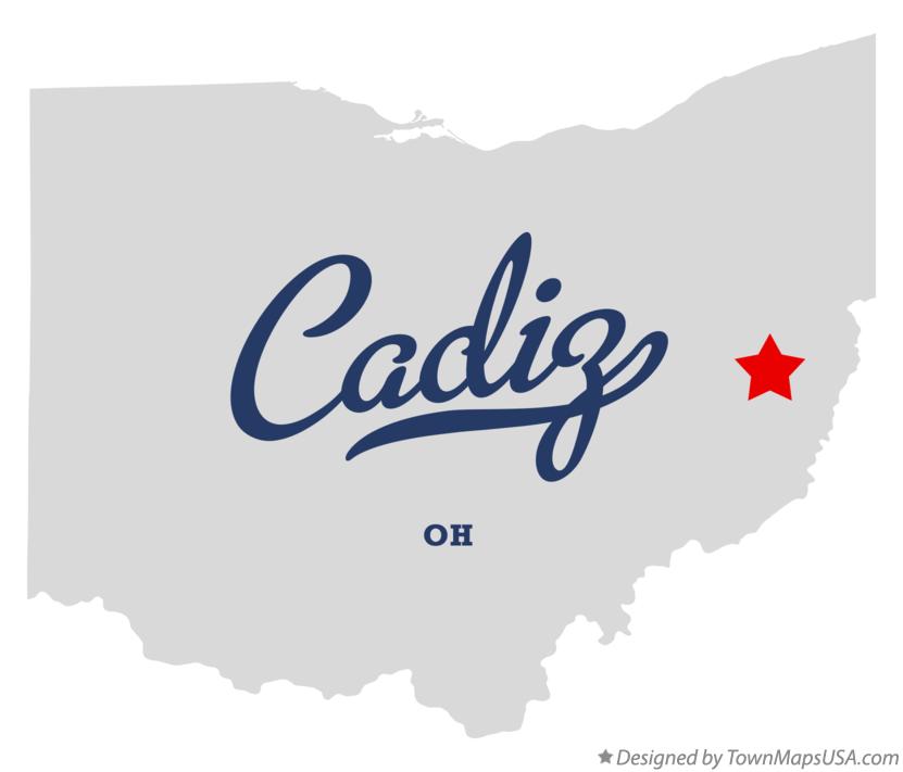 Map of Cadiz Ohio OH