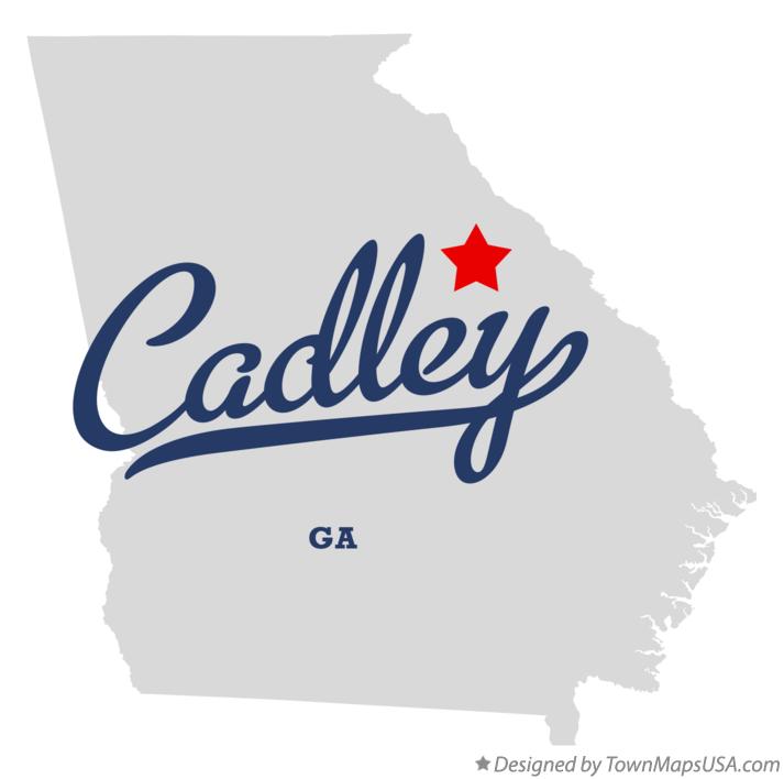Map of Cadley Georgia GA
