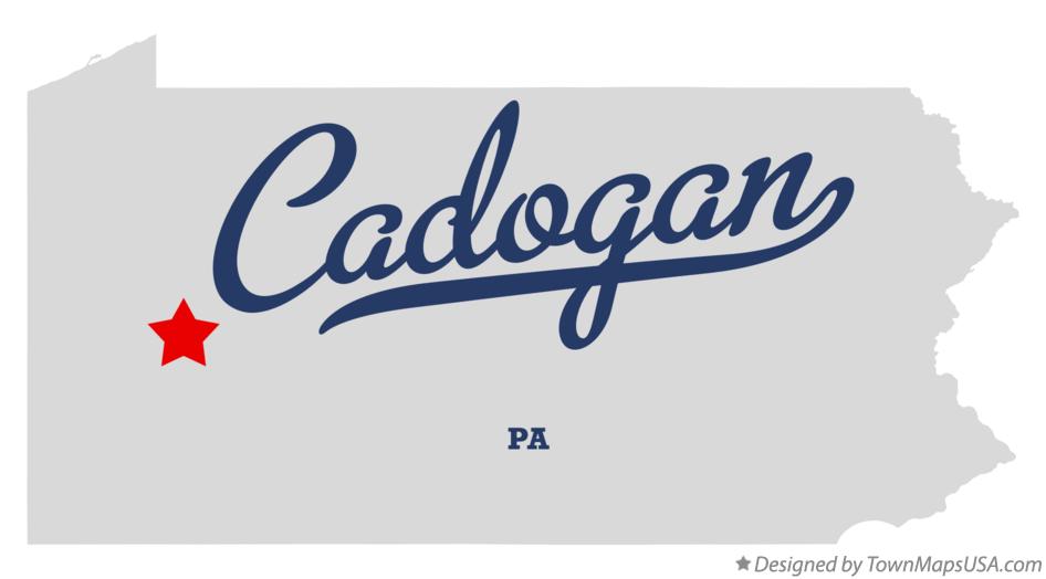 Map of Cadogan Pennsylvania PA