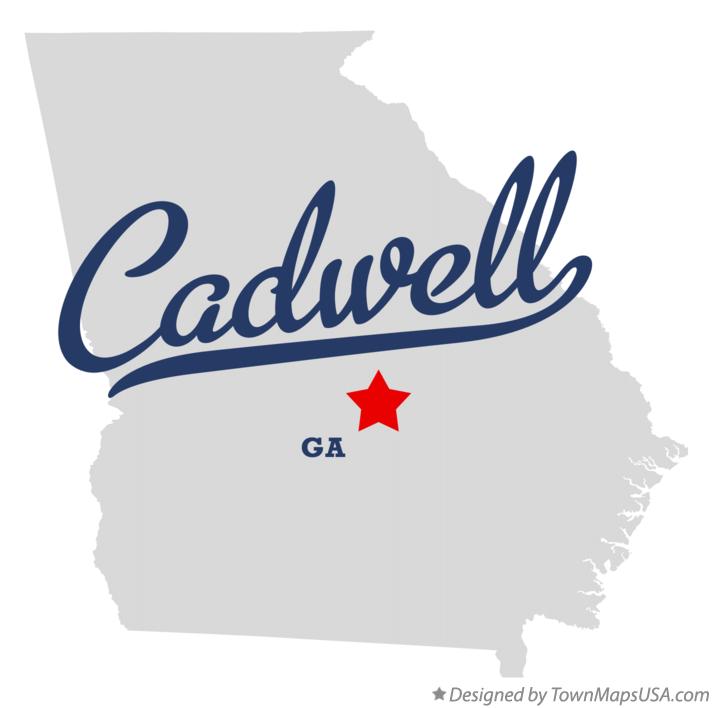 Map of Cadwell Georgia GA