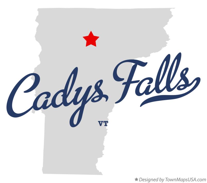 Map of Cadys Falls Vermont VT