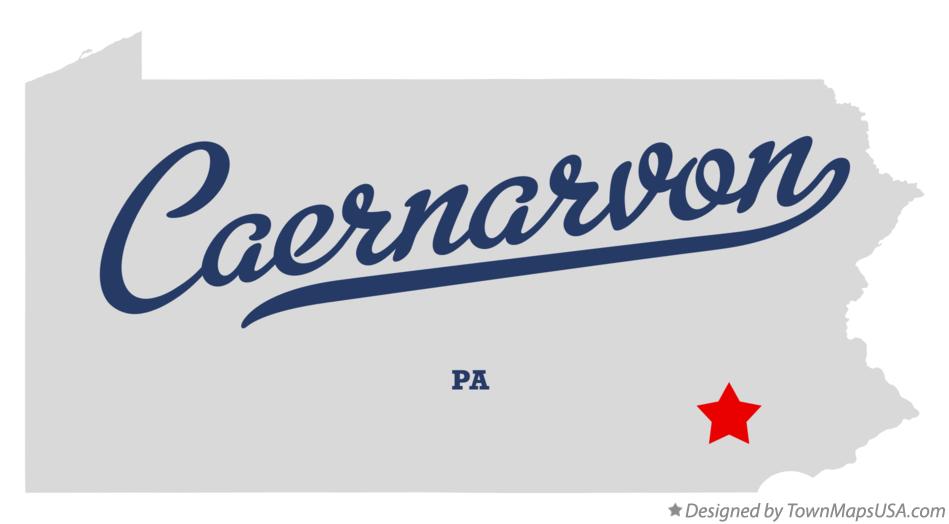 Map of Caernarvon Pennsylvania PA