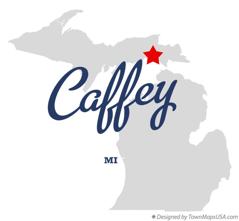 Map of Caffey Michigan MI