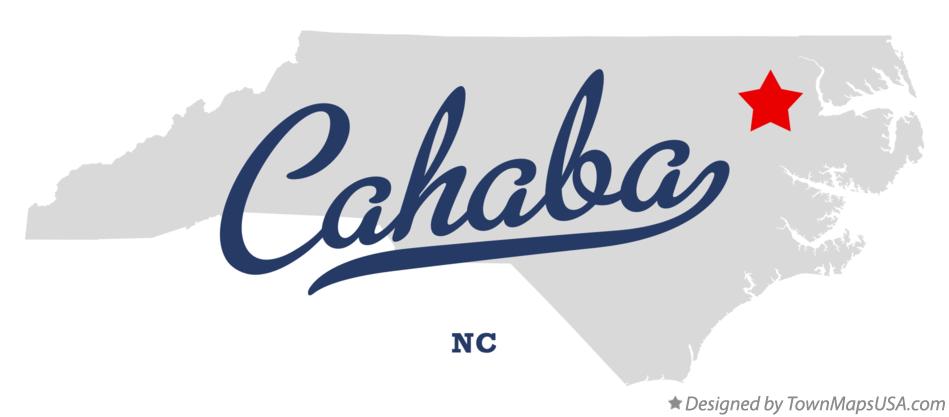 Map of Cahaba North Carolina NC