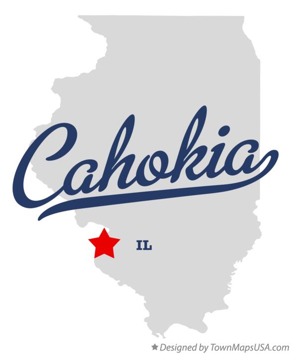 Map of Cahokia Illinois IL