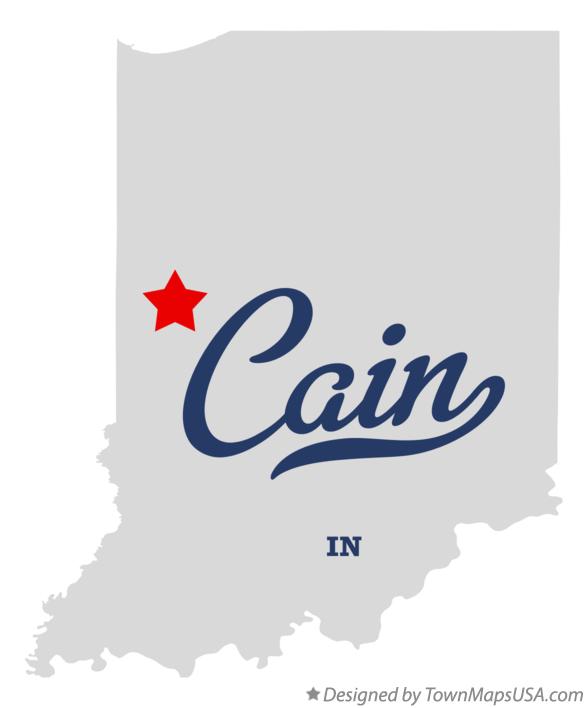 Map of Cain Indiana IN