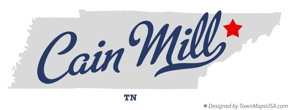Map of Cain Mill Tennessee TN