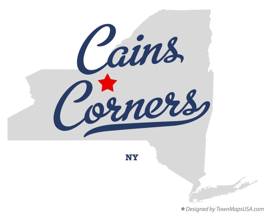 Map of Cains Corners New York NY