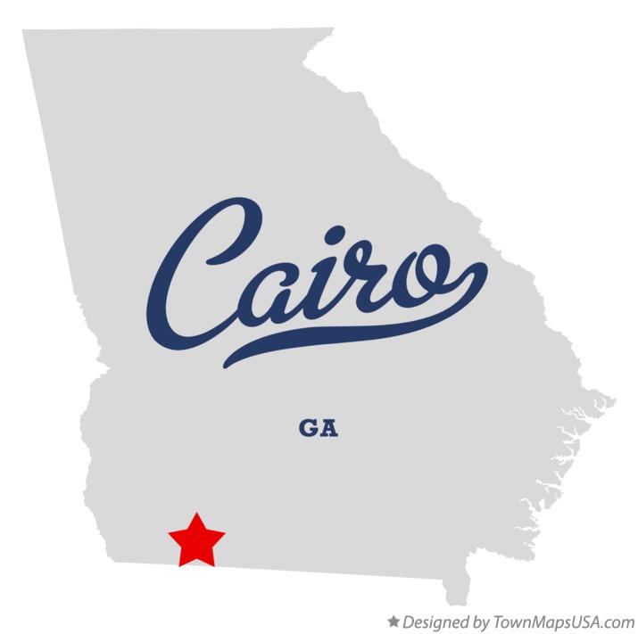 Map of Cairo Georgia GA