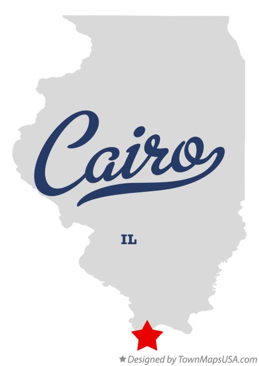 Map of Cairo Illinois IL